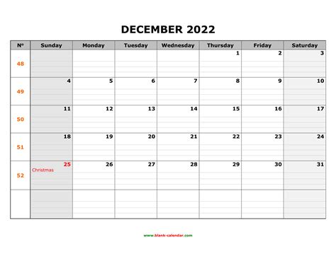 Printable Calendar December 2022 January 2023 Printable Template Calendar