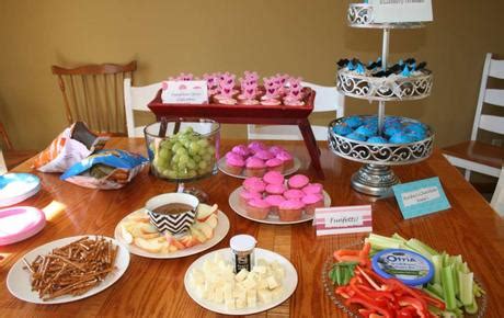 20 best ideas finger food ideas for gender reveal party.among the most amazing components of being expecting is discovering whether you're expecting a little boy or lady, and a gender disclose party is a great way to obtain loved ones involved. 10 Gender Reveal Party Food Ideas for Family - Paperblog