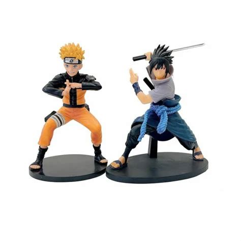 Naruto Uzumaki And Sasuke Uchiha Anime Figurine Model Pvc Doll Toy Action