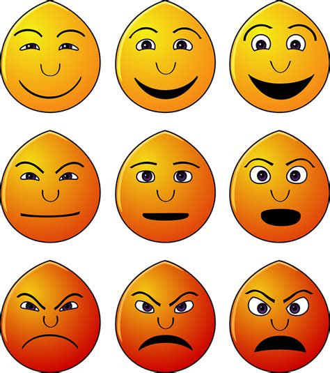 Uttrykksikoner Følelser Smilefjes Gratis Vektorgrafikk På Pixabay