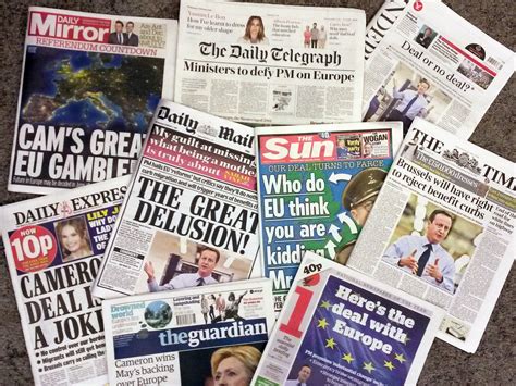 Eu Referendum How Britains Eurosceptic Newspapers Reacted To David