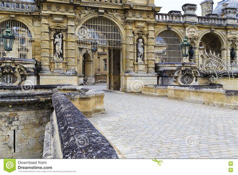 Entrance To The Castle Chantilly Editorial Stock Image Image Of