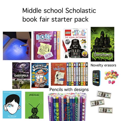 Middle School Scholastic Book Fair Starter Pack Starterpacks