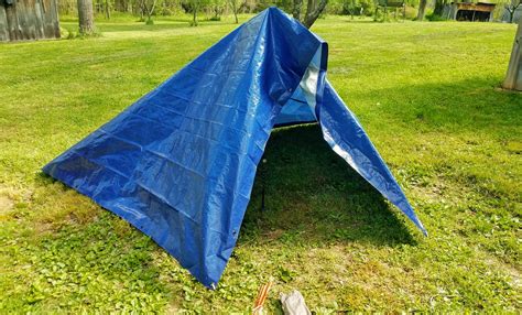 A simple telescoping pole can be made from pvc pipe, some fittings, a drill and a ringed pin. Tales From The Wood Booger: Backpacking DIY: Making A Tent With Tarp Origami