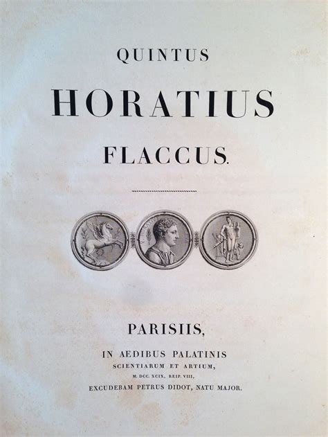 Quintus Horatius Flaccus Horace Limited Edition