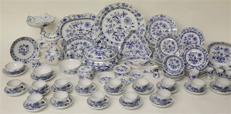 Collection Of Meissen Blue Onion Pattern China Rafael Osona