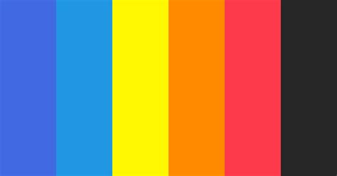 Modern Blue Yellow Red And Black Color Scheme Black