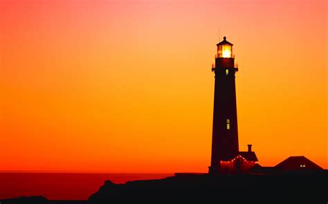 Lighthouse Sunset Wallpaper Beauty Walpaper