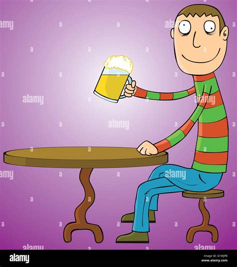 Cartoon Man Drinking Beer Hi Res Stock Photography And Images Alamy
