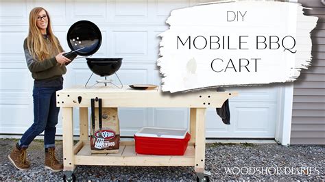 How To Build An Easy Diy Grill Cart Bbq Prep Station Youtube