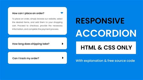 Accordion Using Only Html Css Youtube