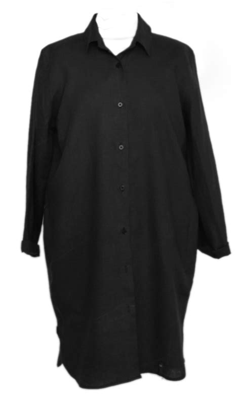 Linen Dress Shirt Casual Black Linen Clothing