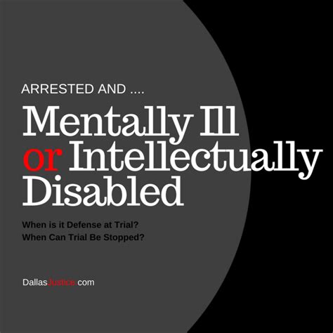 Intellectually Disabled Or Mentally Ill Competency To Stand Trial And