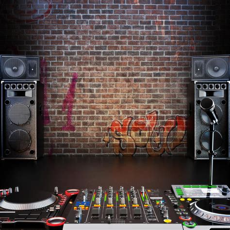 Dj R&B, Rap,Pop Music Background With Microphone Stock Image - Image of ...