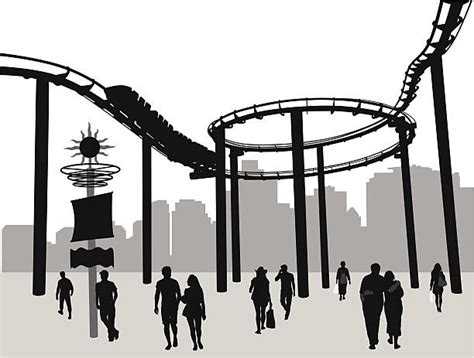 The twisting, undulating tracks of coasters can often be the result 11. Royalty Free Roller Coaster Line Clip Art, Vector Images ...