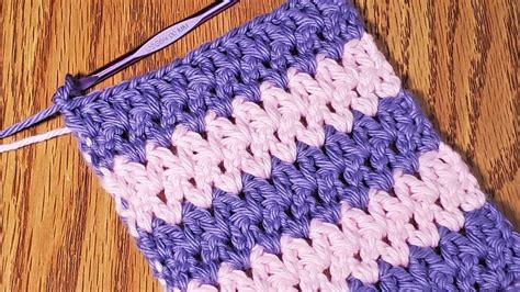 Crochet V Stitch With Split Double Crochet Cluster Crochet Stitches