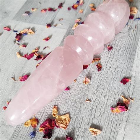 high quality rose quartz yoni wand crystal healing crystals etsy
