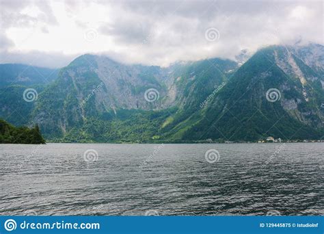 View Idyllic Alpine Mountains And Lake In Hallstatt Stock Image Image