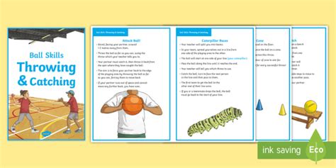 Free Ball Skills Throwing And Catching Activity Cards