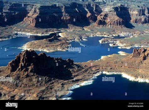 Aerial View Of Lake Powell Utah United States Stock Photo Alamy