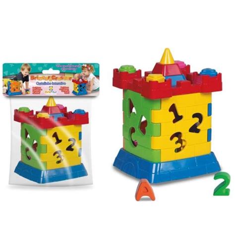 Castelo Cubo Didático De Montar C Peças Educativas divplast Brinquedos de Montar e
