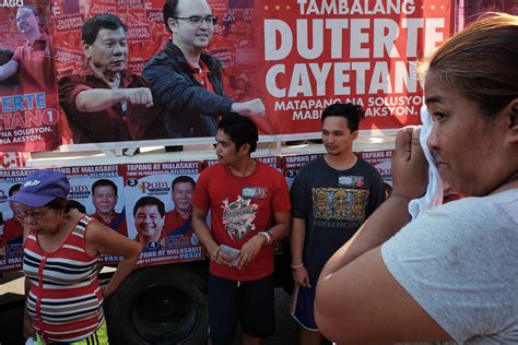 Philippines Election Duterte Leading Polls Ahead Of Vote