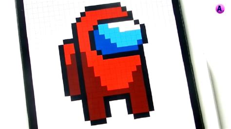 Among Us Red Impostor Pixel Art In Procreate Among Us Satisfying