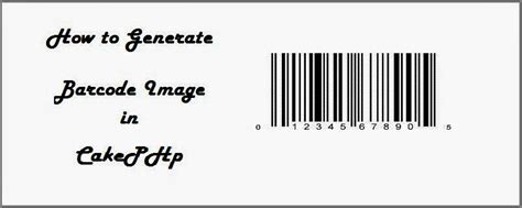 How to Generate Barcode image in CakePHP - PHP Dev Zone