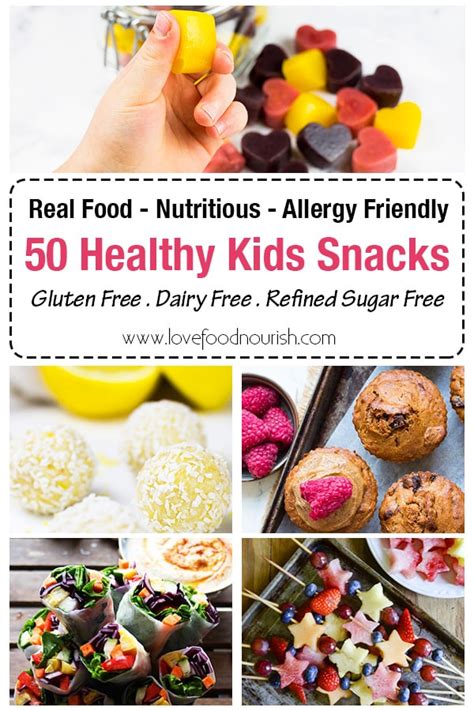 50 Healthy Kids Snacks Gf Df Love Food Nourish
