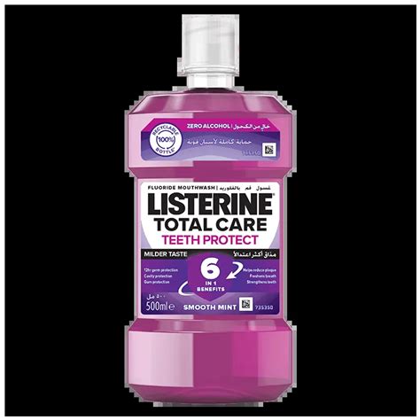 Listerine® Total Care Teeth Protect Milder Taste Mouthwash Alcohol