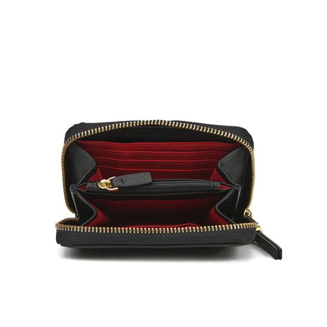Lulu Guinness Womens Small Zip Around Wallet Black Free Uk Delivery Over £50