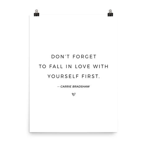 Dont Forget To Fall In Love With Yourself First Carrie Etsy