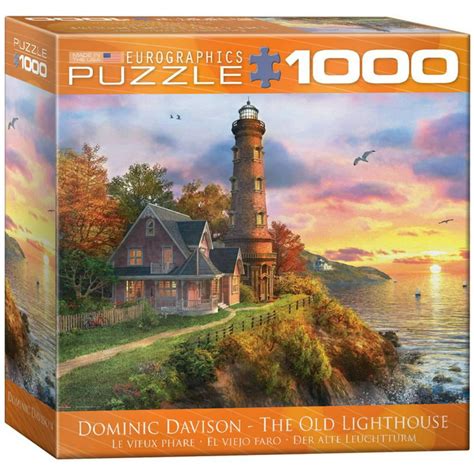 The Old Lighthouse By Dominic Davison 1000 Piece Puzzle Jigsaw Puzzle