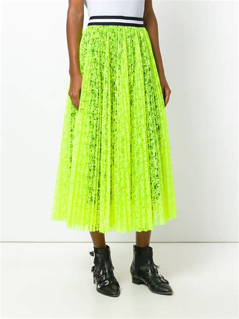 Msgm Pleated Lace Skirt Skirts Pleated Lace Skirt