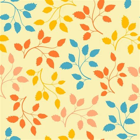 A Seamless Pattern With Leafautumn Leaf Background Stock Vector Image