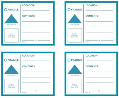 Free Printable Moving Labels