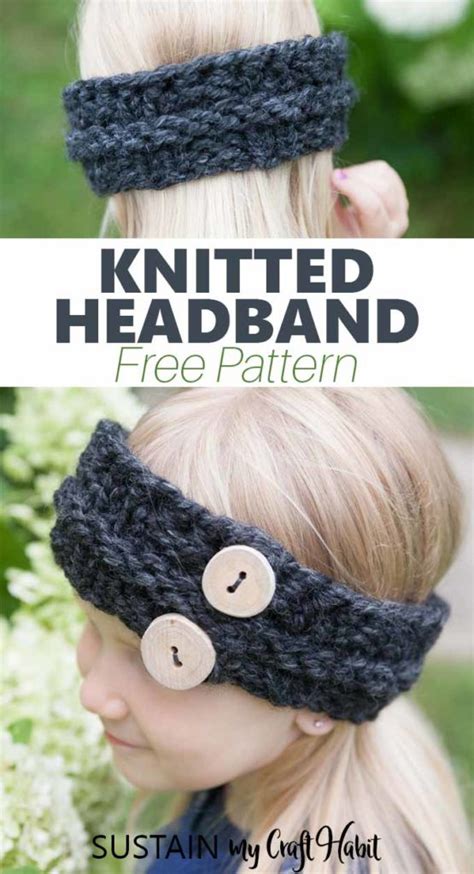 Childs Easy Free Knitted Headband Pattern Sustain My Craft Habit