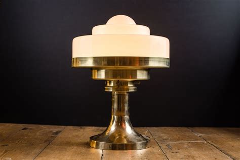 Tiered Opaline Glass And Brass Bar Top Lamp — Felix Lighting