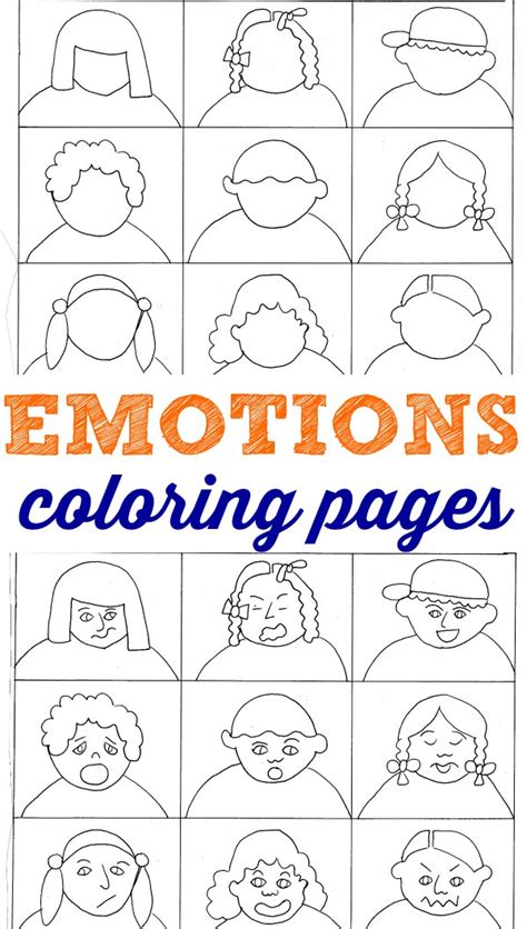 My Emotions Coloring Sheet