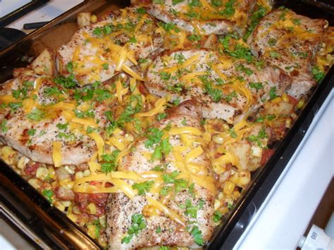 This delectable pork chop casserole recipe combines loin pork chops with the sweetness of apples and sweet potatoes for a dynamite dinner casserole. Spicy Pork Chop Casserole Recipe - Food.com