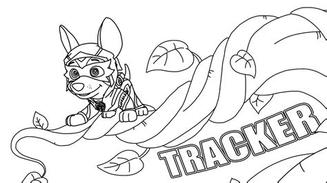 Paw patrol mighty pups skye for girls coloring pages printable and coloring book to print for free. Paw Patrol Mighty Pups Tracker Coloring Pages | Coloring Page Blog