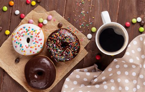 Coffee With A Donut Wallpapers Wallpaper Cave
