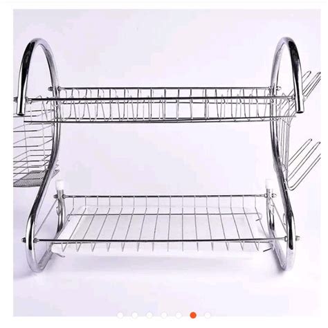 Dengan menggunakan material stainless steel chrome, rak piring ini jadi mudah dibersihkan dan tidak mudah berkarat. Rak Piring Stainless Steel | OLSHOP AMANAH MEDAN