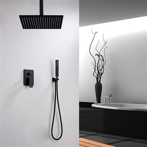 Shower head with 17 in. Fontana Chandler Ceiling Mount Rainfall Shower Head with ...