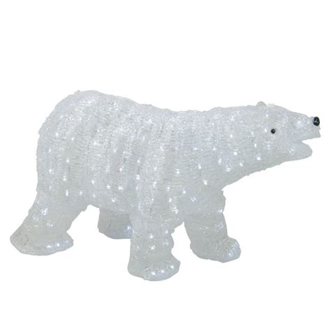28 Lighted Commercial Grade Acrylic Polar Bear Christmas Display