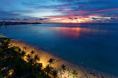Beautiful Sunset At Tumon Beach Guam Island Stock Photo Download Image Now Istock