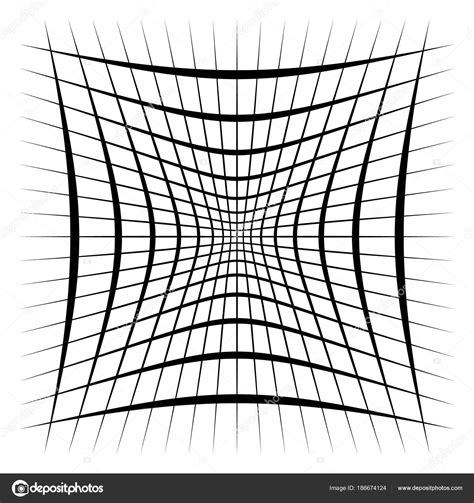 Grid Mesh Lattice Distortion Warp Effect Vector Illustration Stock