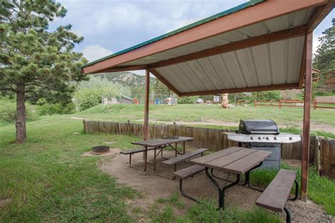 I was however disappointed that the front deck of the house only had one chair and the table was broken so my husband had to make a trip to frisco for chairs. Three Bears Cabin 8 - Yogi Bear's Jellystone Park