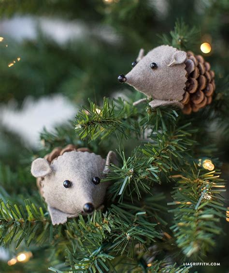 Felt Pinecone Hedgehog Lia Griffith Christmas Ornaments Diy