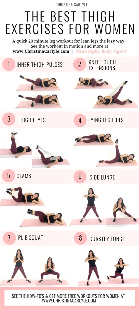 Thigh Exercises For Tight Toned Inner And Outer Thighs Thigh